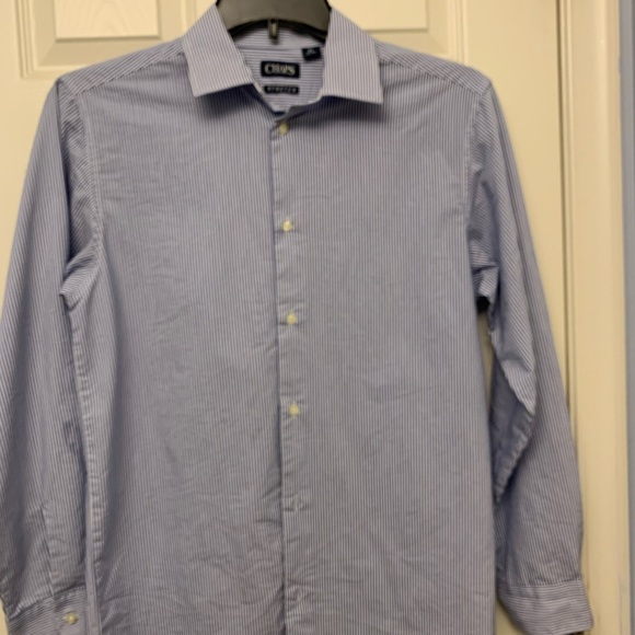 Chaps boys blue and white striped shirt size xl 18-20. - Picture 1 of 5